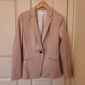 H&M pink blazer with button and pockets